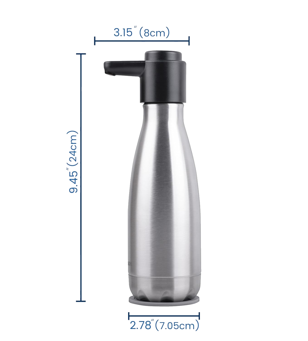 square size chart with 400 ml capacity